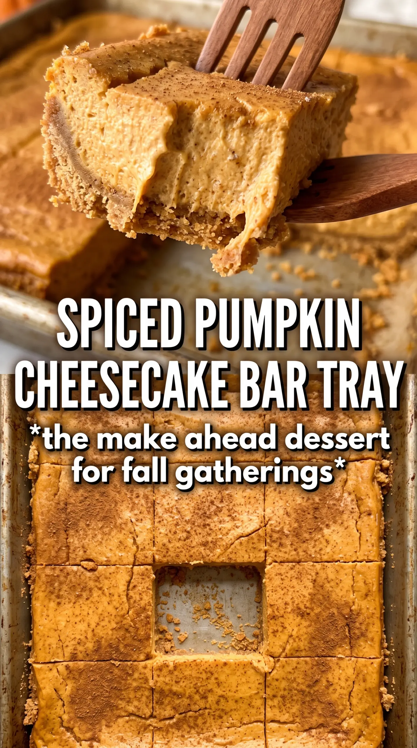 Pumpkin Spice Cheesecake Bars gingersnap crust creamy pumpkin
