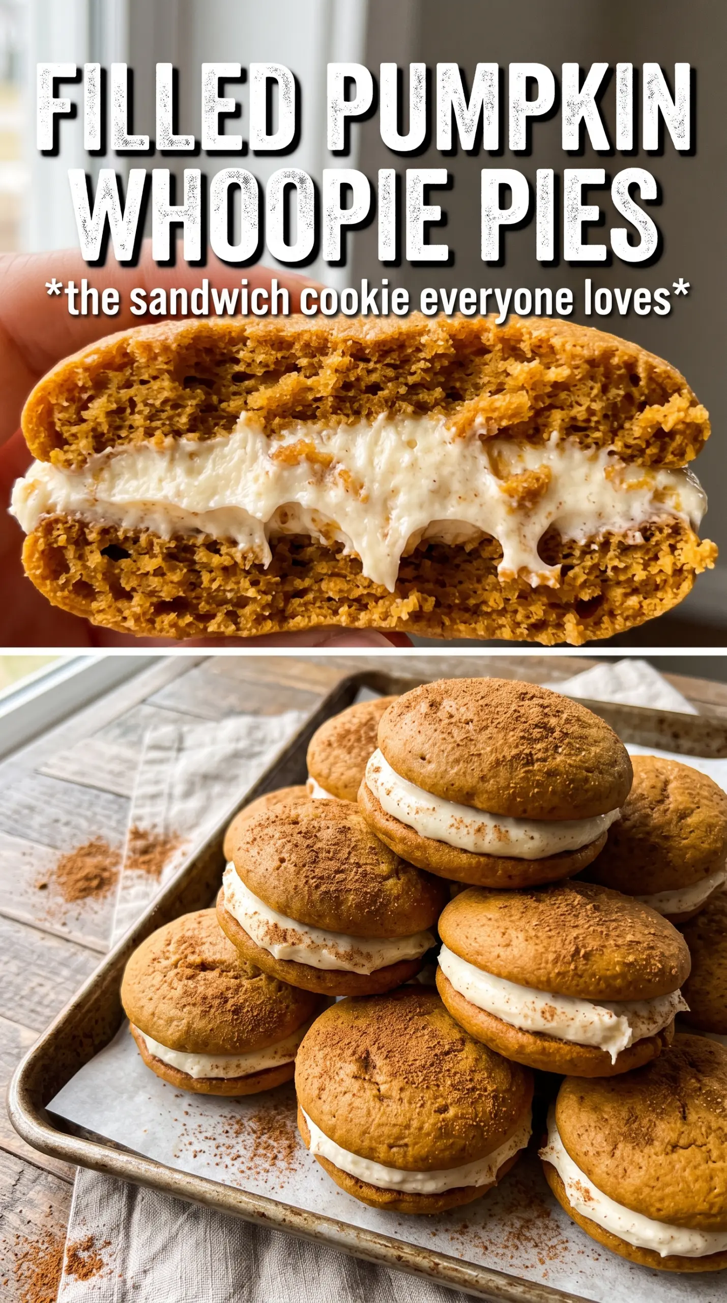 Pumpkin Whoopie Pies soft spiced cream-cheese