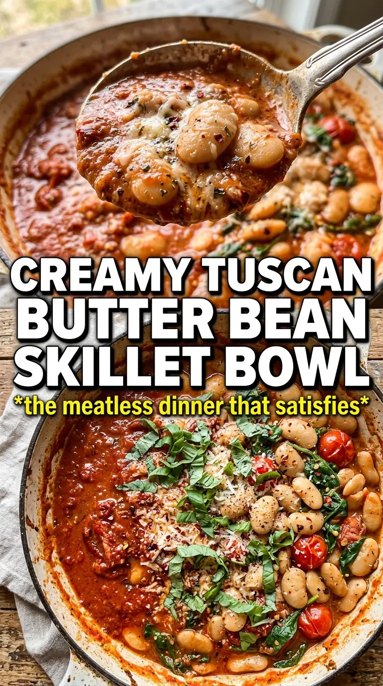 Tuscan Marry Me Butter Beans creamy skillet