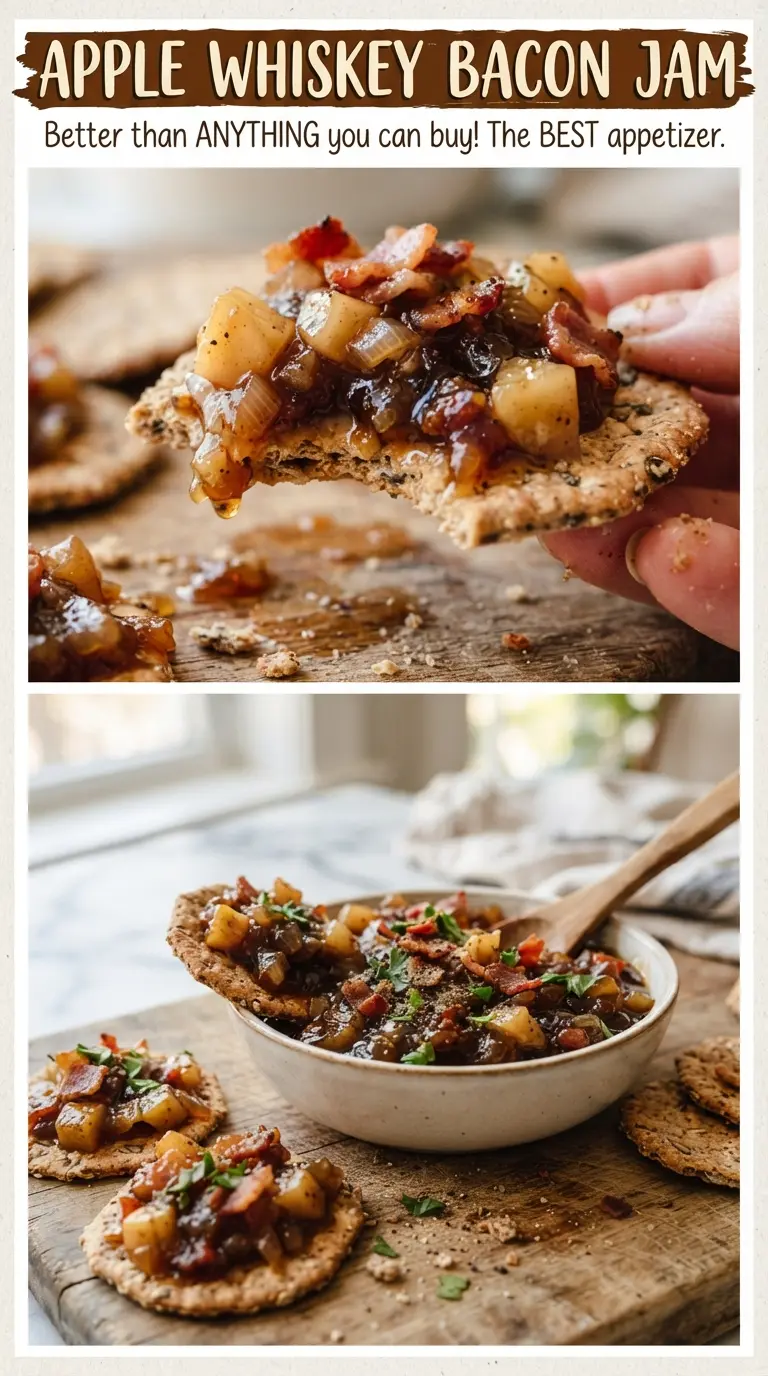 Apple Whiskey Bacon Jam sticky glossy spread