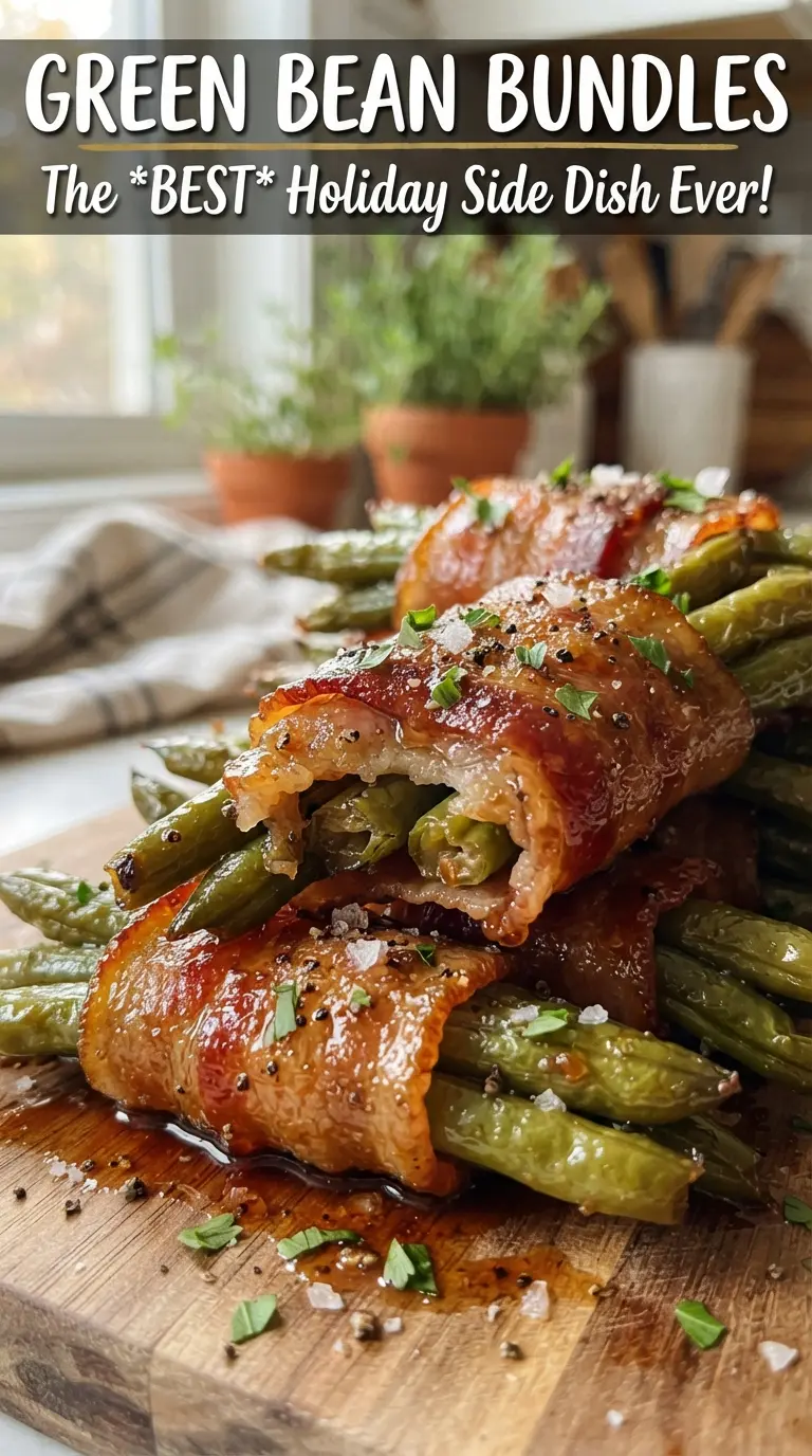Green Bean Bundles crispy bacon brown sugar glaze
