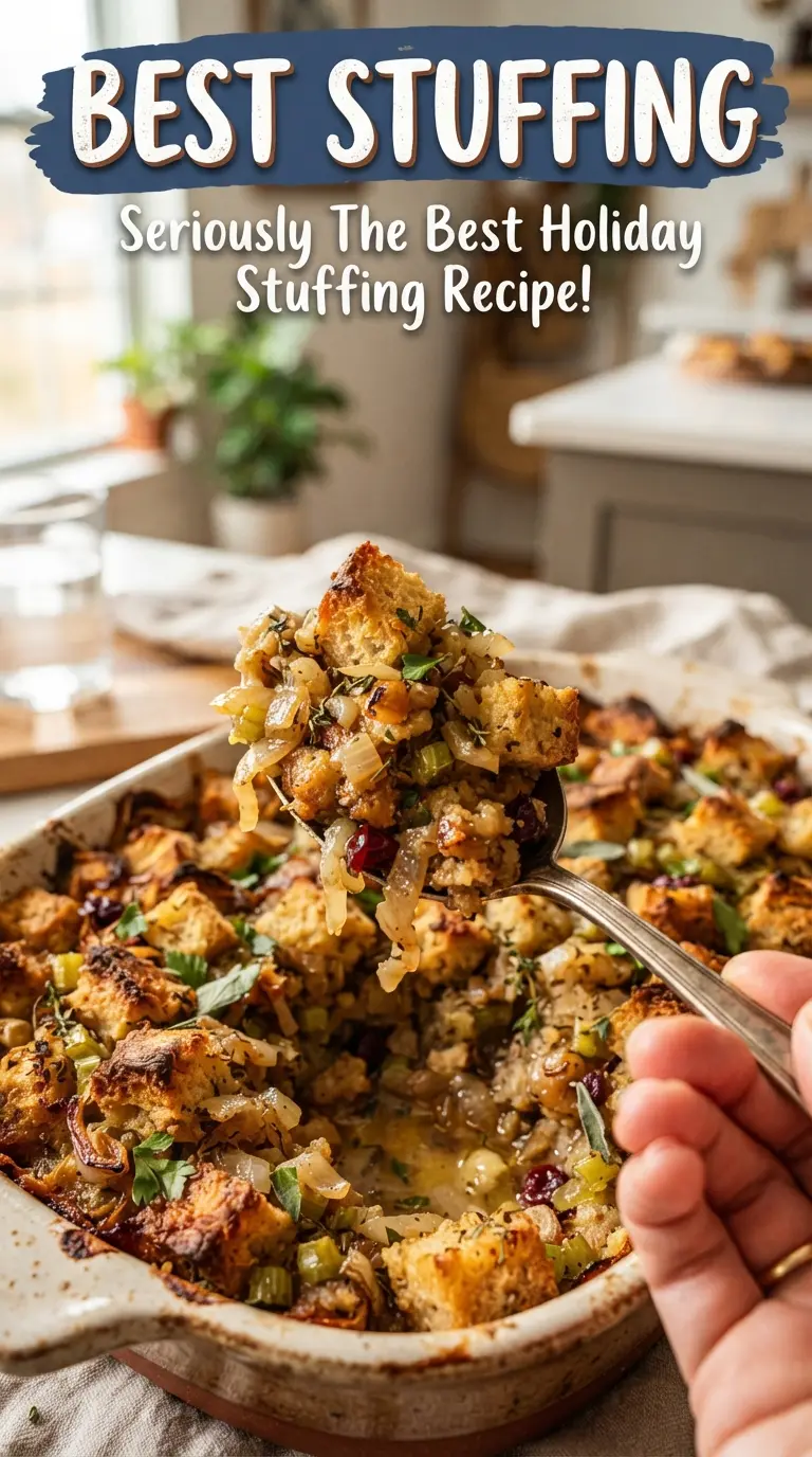 Best Stuffing golden crispy, herb-filled