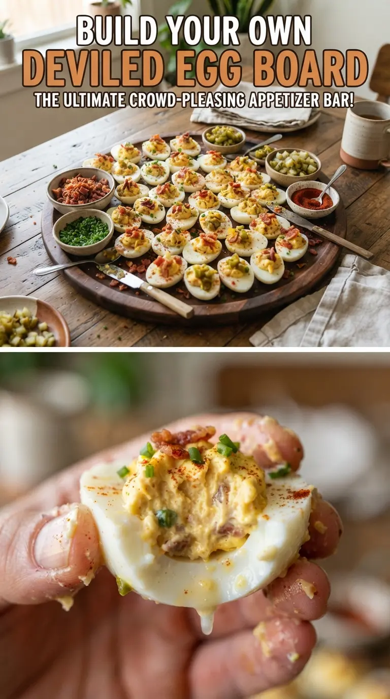 Build Your Own Deviled Egg Board colorful toppings