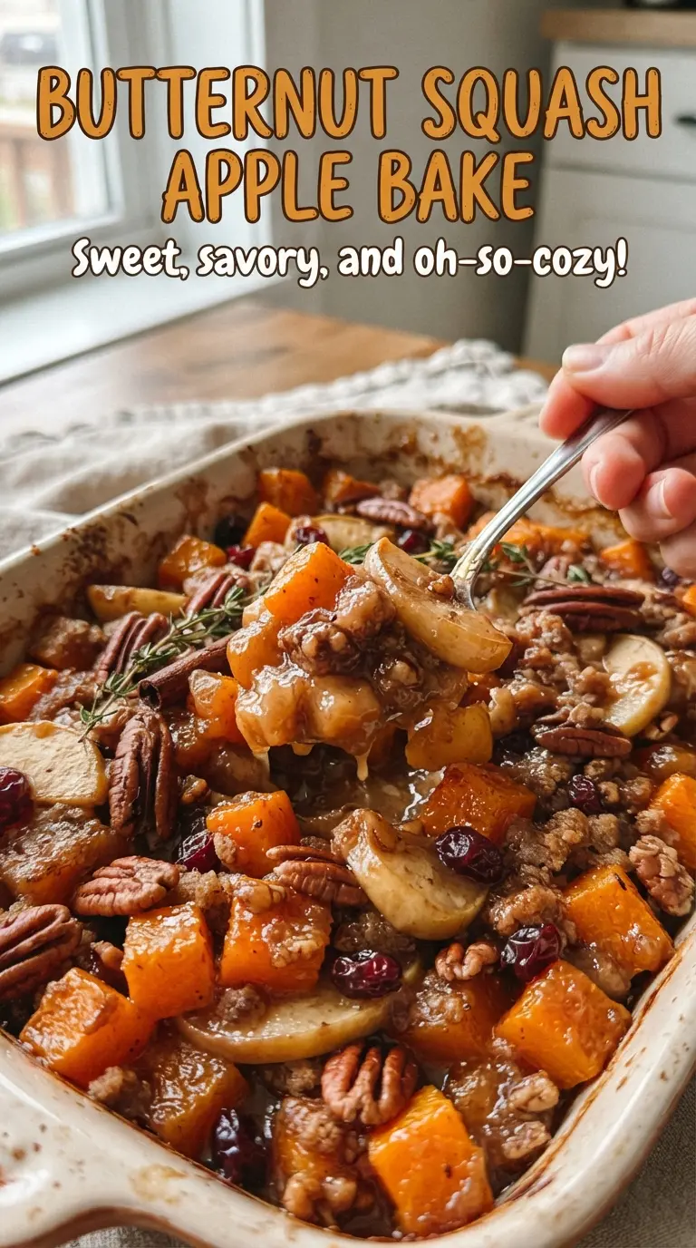 Butternut Squash Apple Bake tender crumbly cinnamon