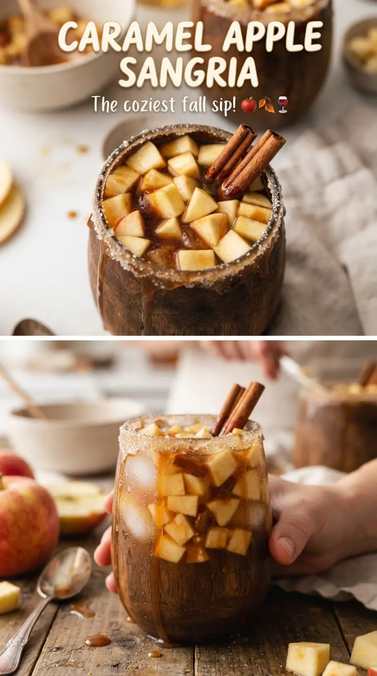 Caramel Apple Sangria golden fruity spiced