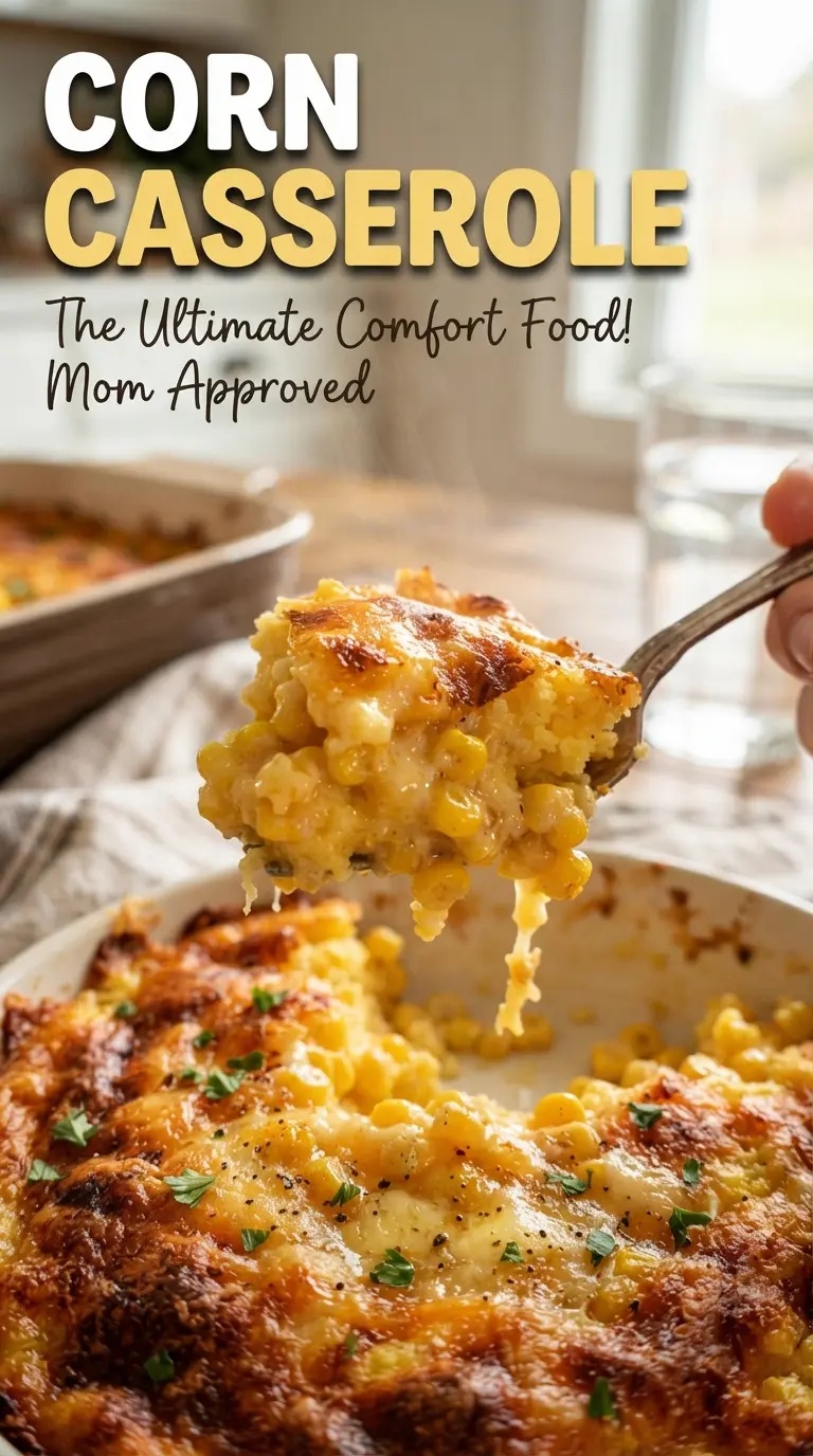 Corn casserole golden creamy custardy