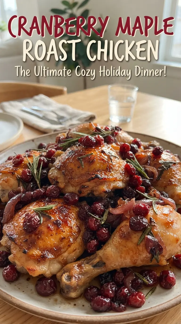 Cranberry Maple Roast Chicken lacquered golden roast