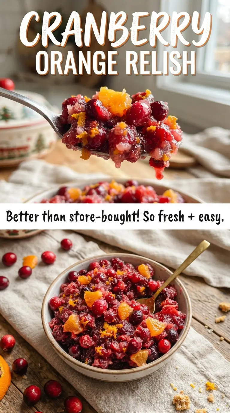 Cranberry Orange Relish bright citrus chunky