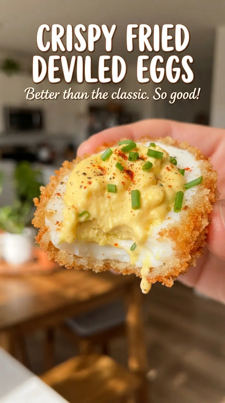 Crispy Fried Deviled Eggs crunchy panko creamy filling