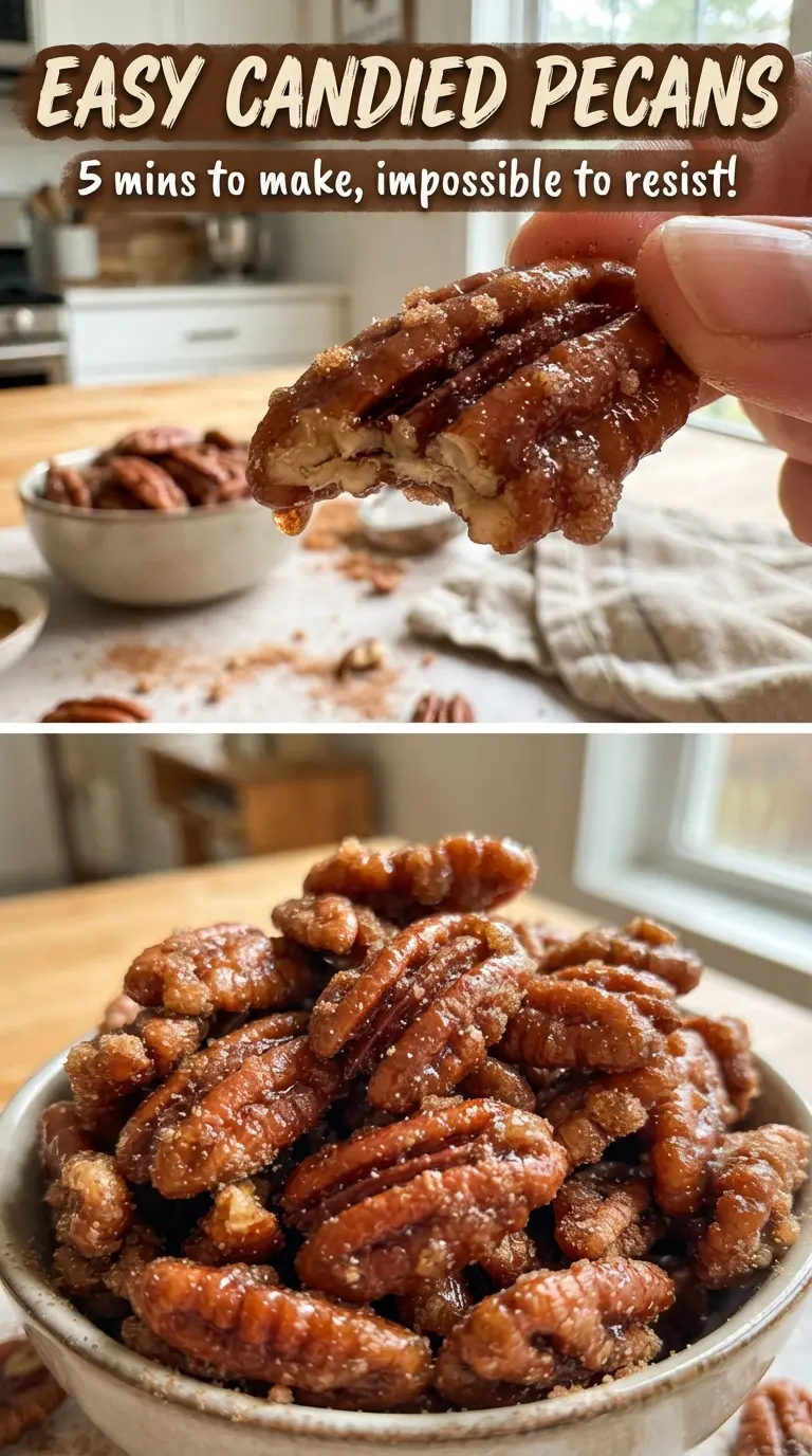 Easy Candied Pecans crunchy cinnamon sugar