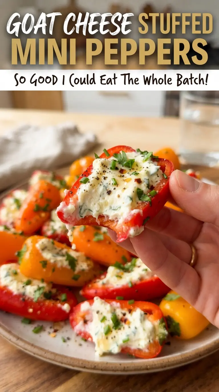 Goat Cheese Stuffed Mini Peppers colorful herby creamy