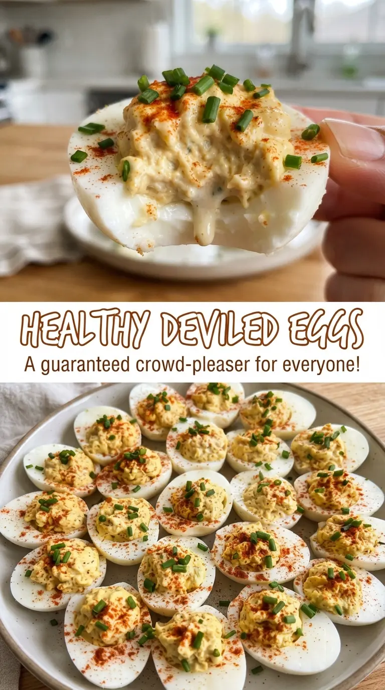 Healthy deviled eggs creamy dill paprika