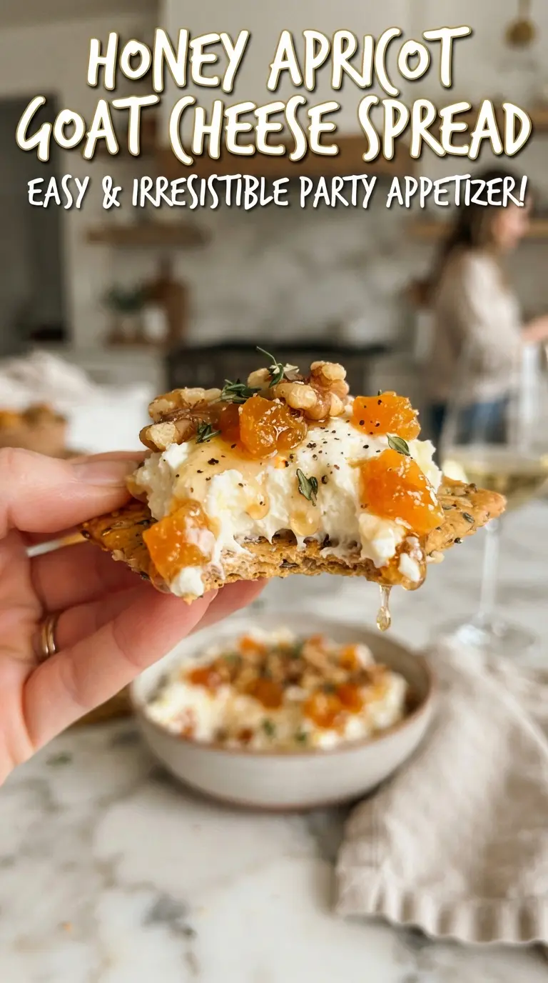 Honey Apricot Goat Cheese Spread creamy apricot pistachio