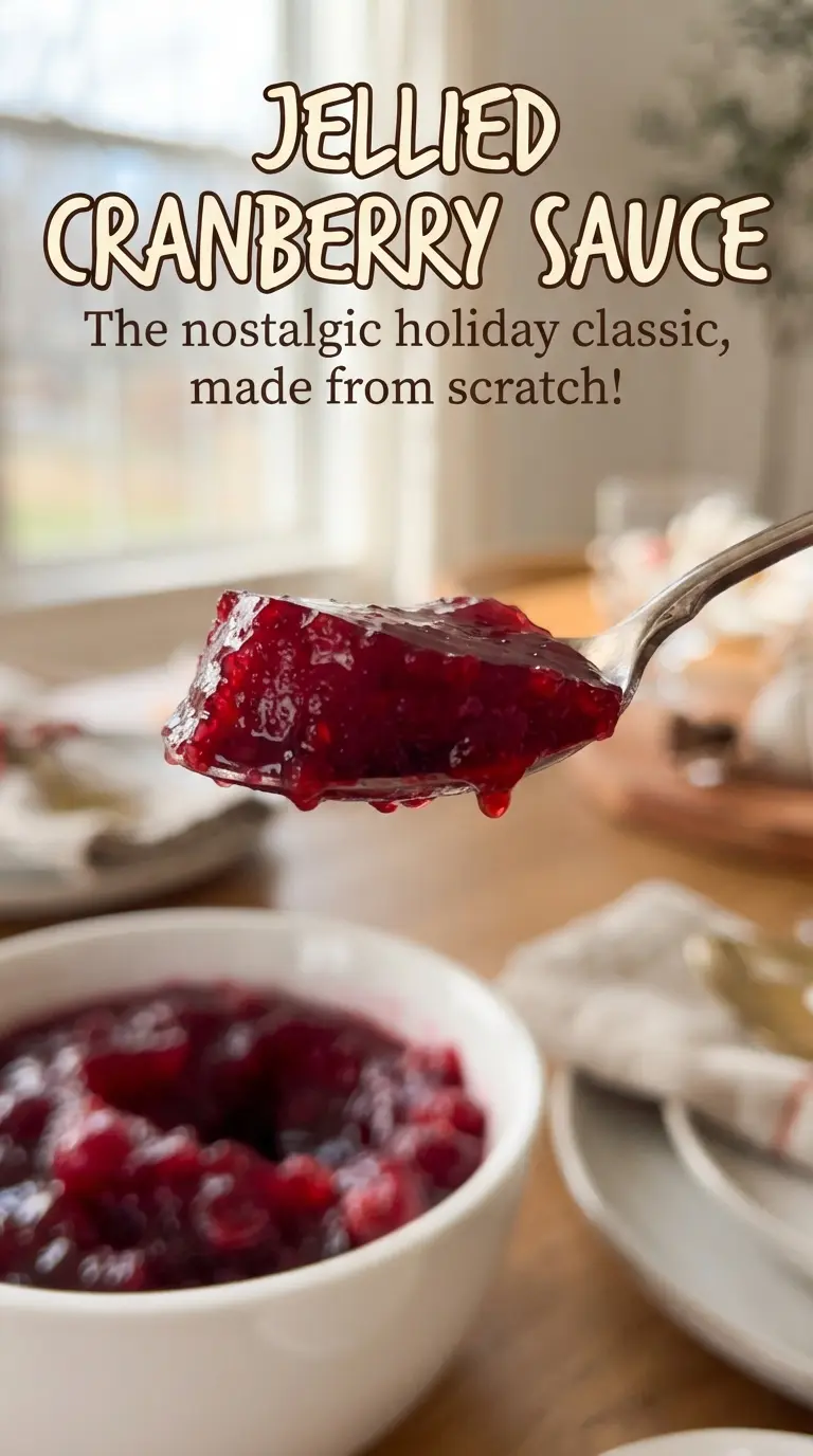 Jellied Cranberry Sauce smooth ruby slices