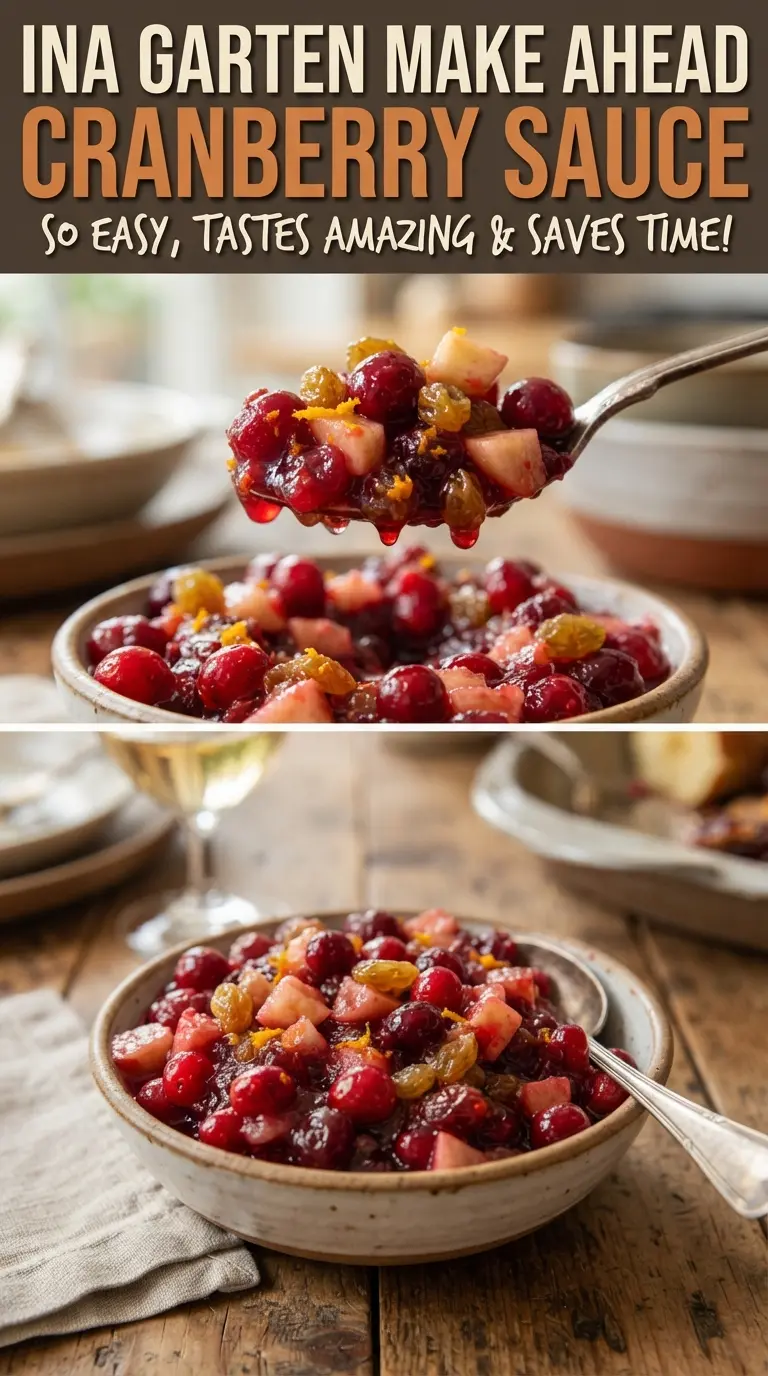 Ina Garten Make Ahead Cranberry Sauce chunky citrus