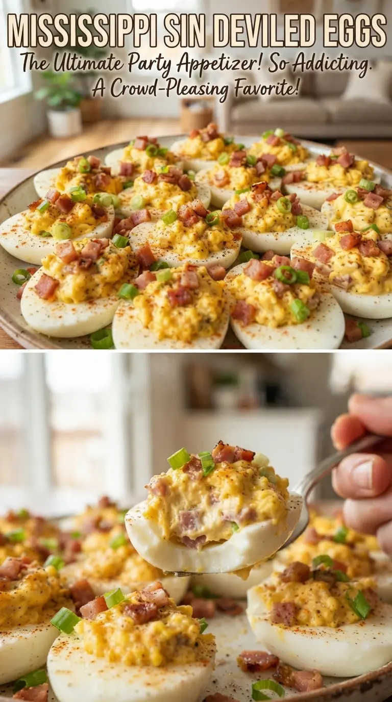 Mississippi Sin Deviled Eggs creamy savory