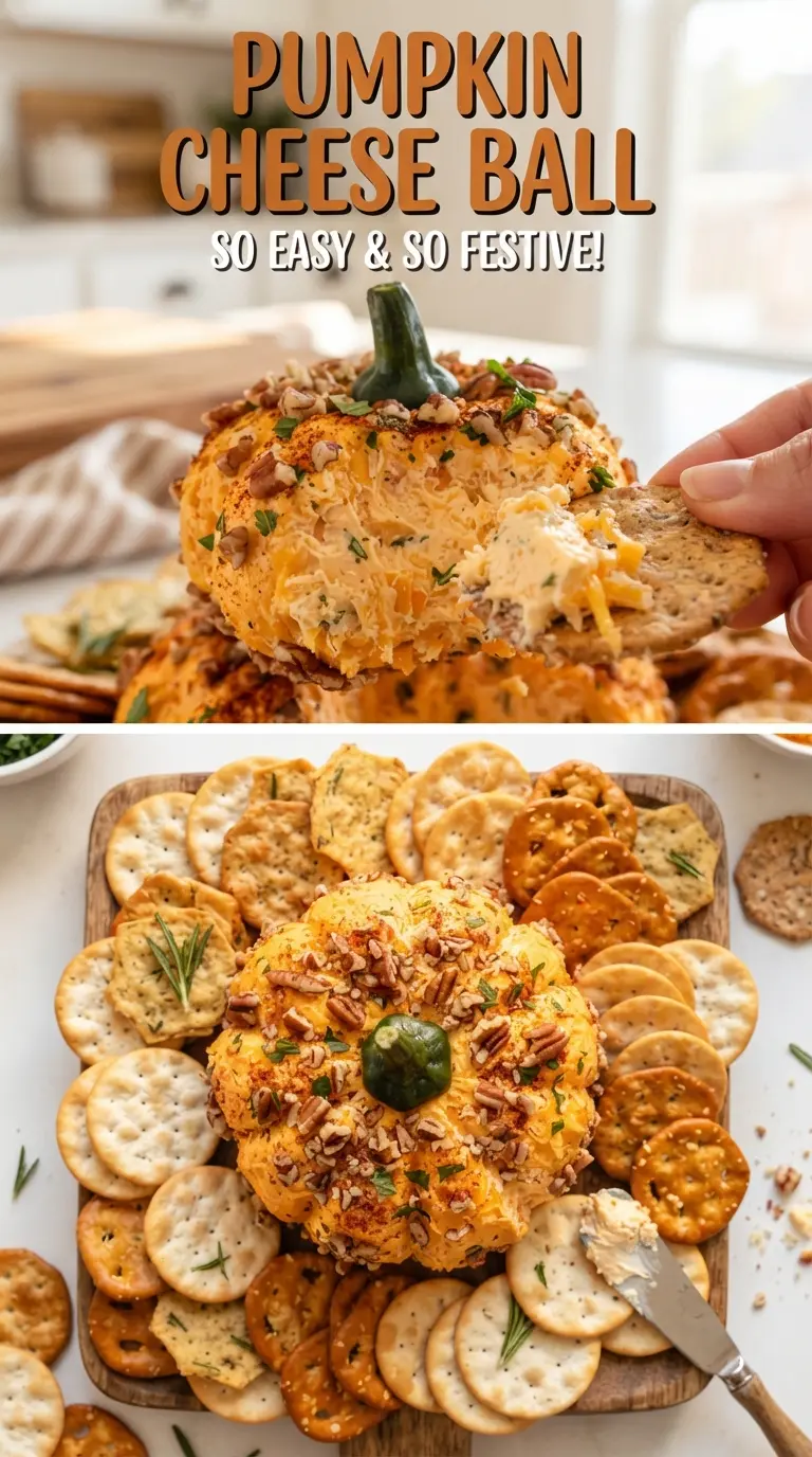 Pumpkin Cheese Ball orange savory festive
