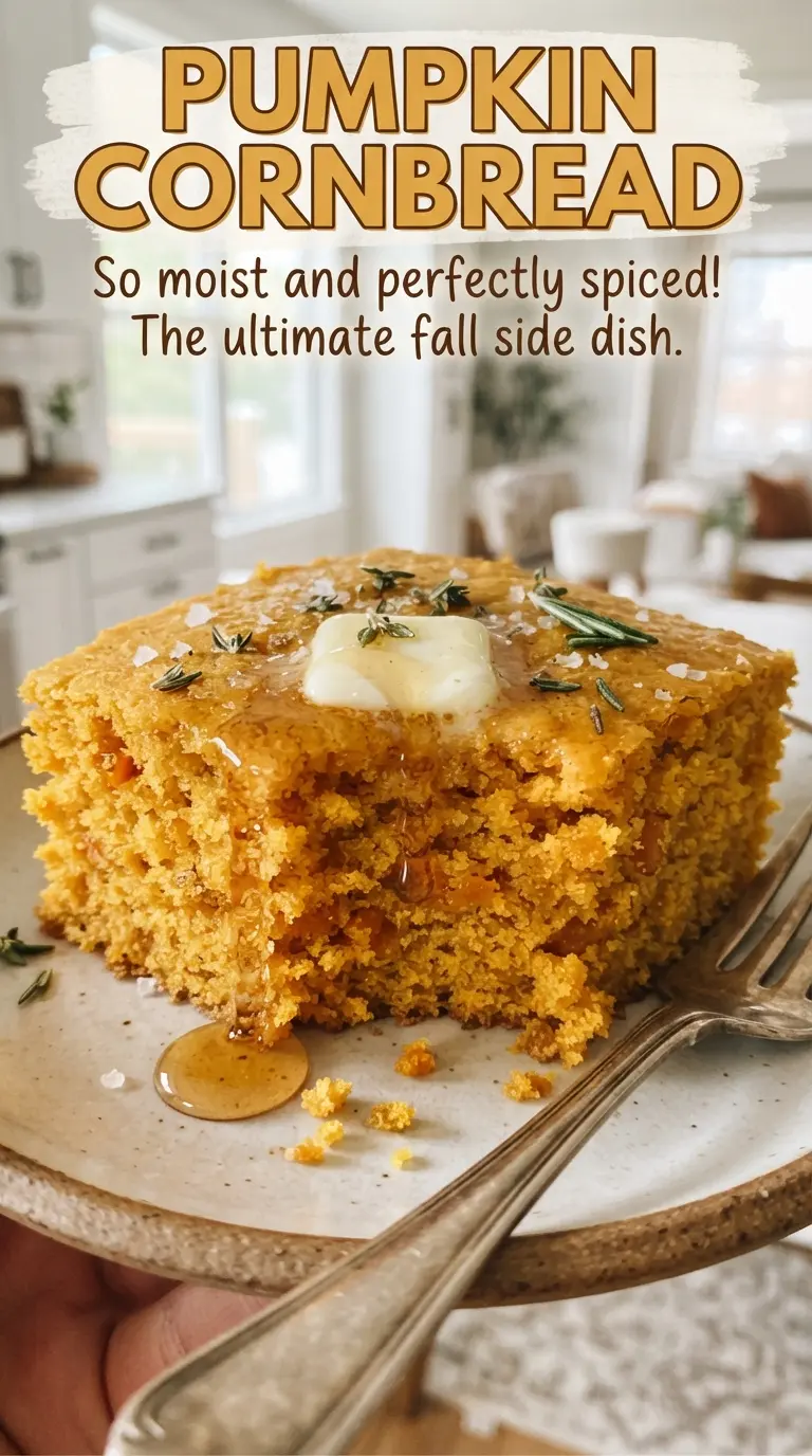 Pumpkin cornbread golden moist maple