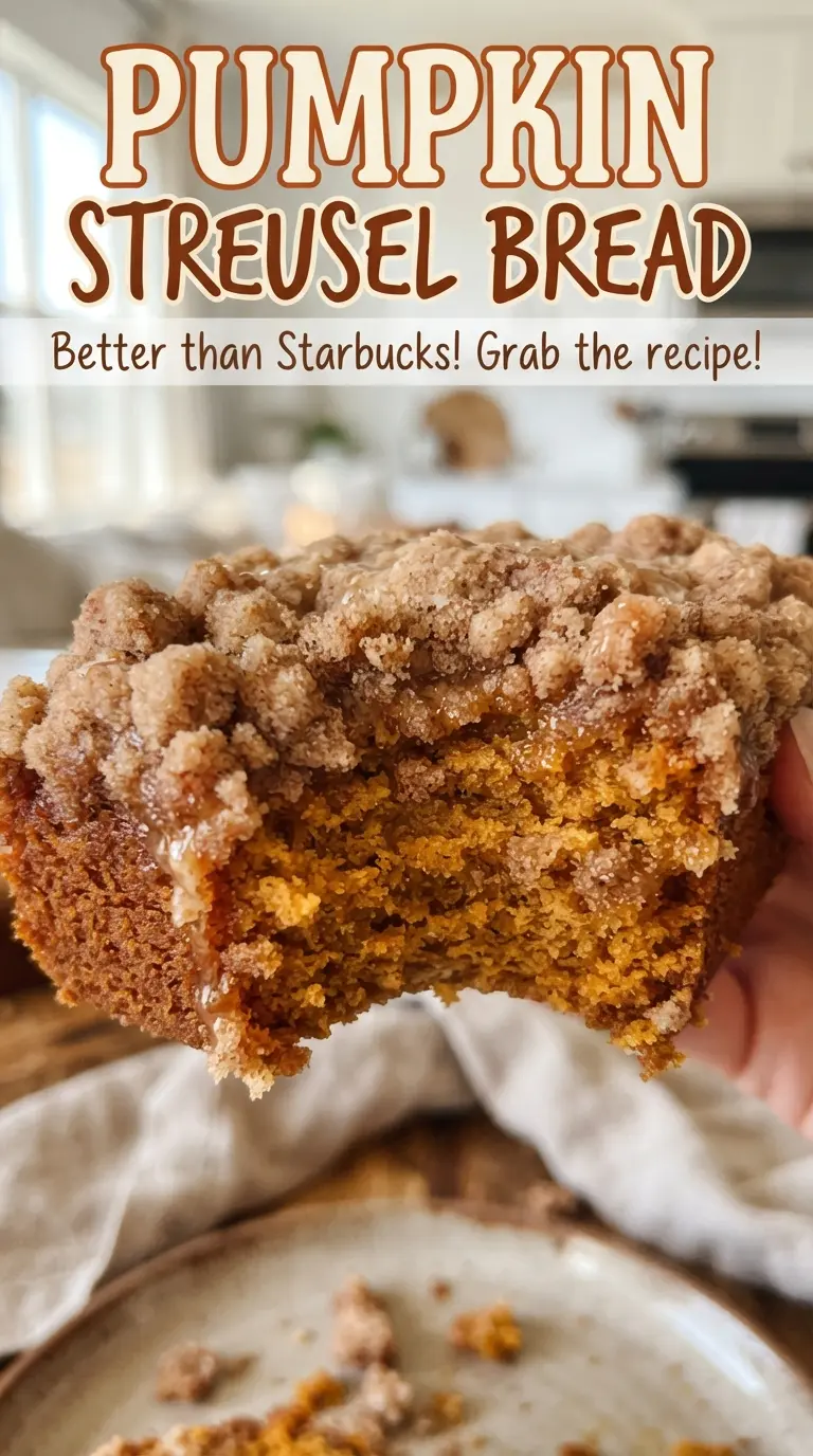 Pumpkin Streusel Bread moist crumbly cinnamon