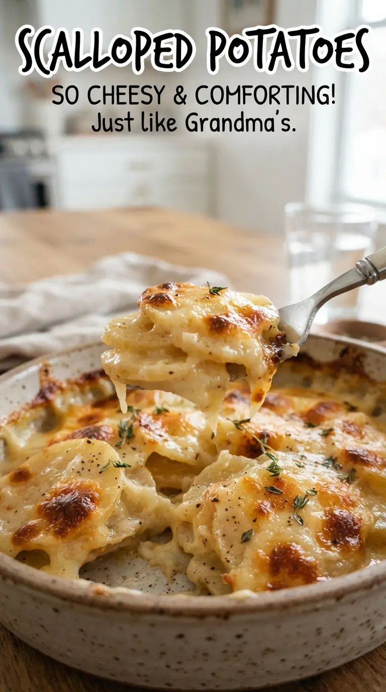 Scalloped Potatoes creamy layered golden