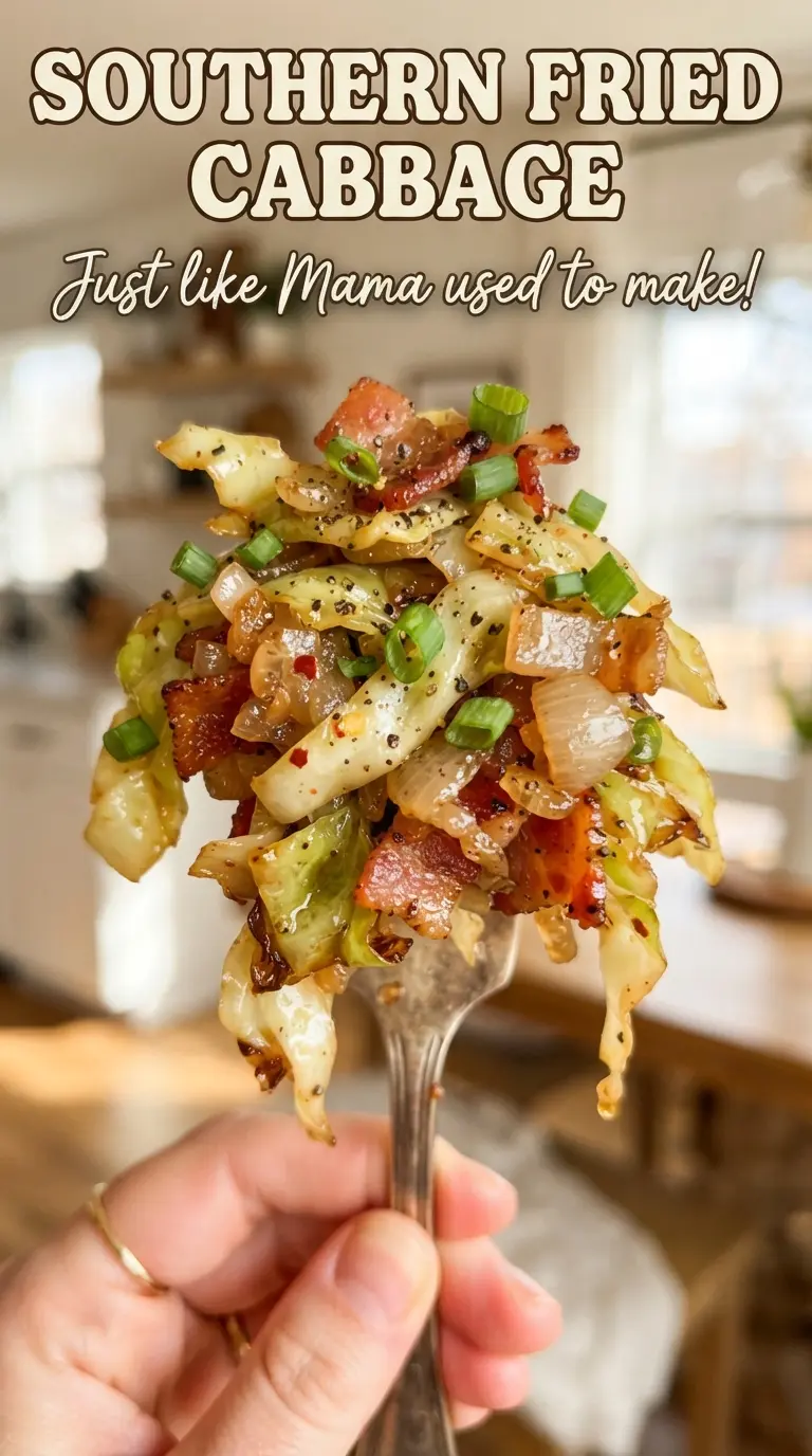 Southern Fried Cabbage smoky tender cabbage