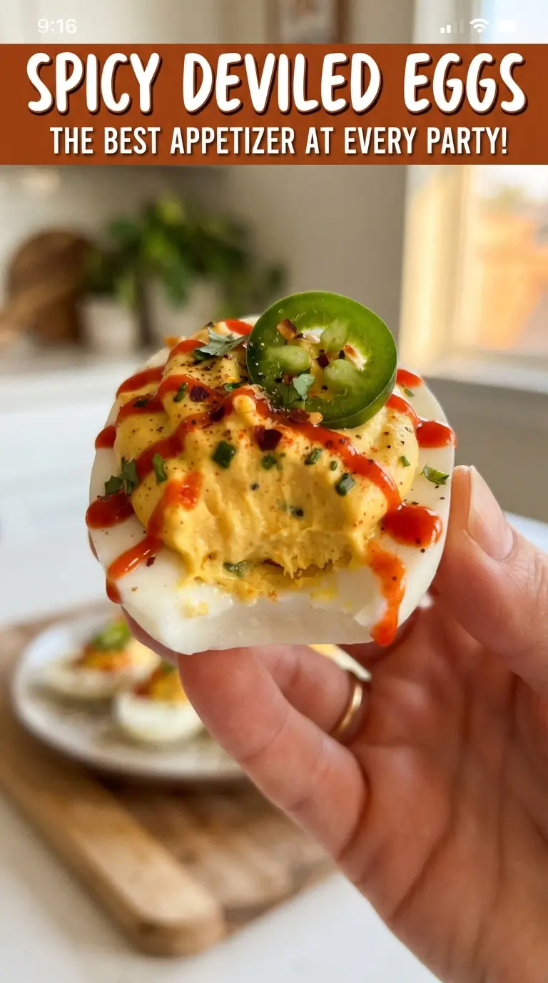 Spicy Deviled Eggs creamy sriracha chili