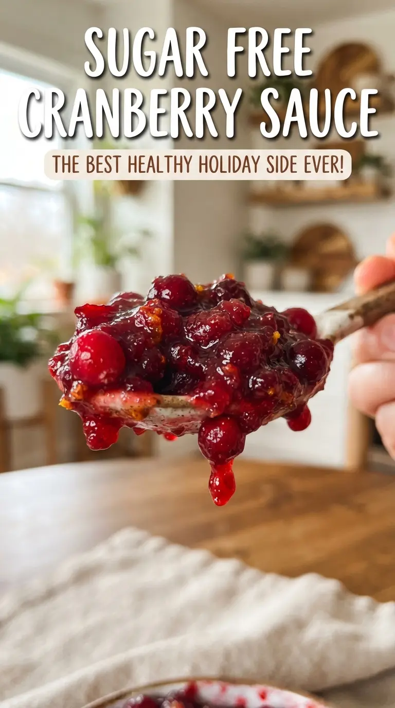 Sugar Free Cranberry Sauce glossy citrus-burst berries