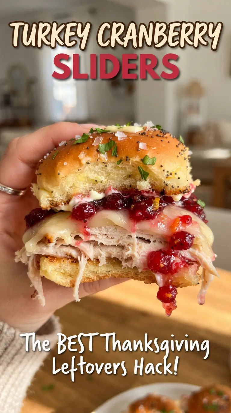 Turkey Cranberry Sliders golden buttery layered