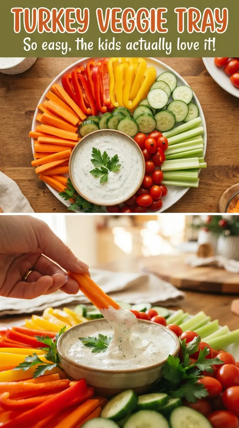 Turkey Veggie Tray colorful crisp